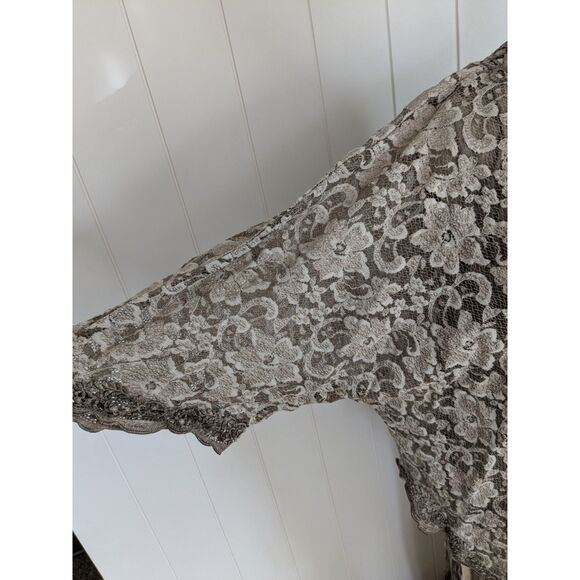 Vintage Pat Dahnke 2 Piece Lace Set - Boho Western Wedding Wear - Cognac - M - Picture 4 of 10